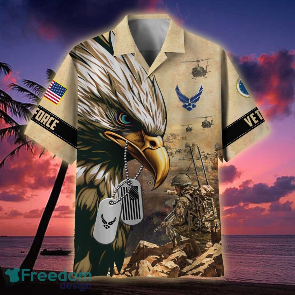 Eagle's presence signifies courage US Army American Pride Hawaiian Shirt  For Veterans - Banantees