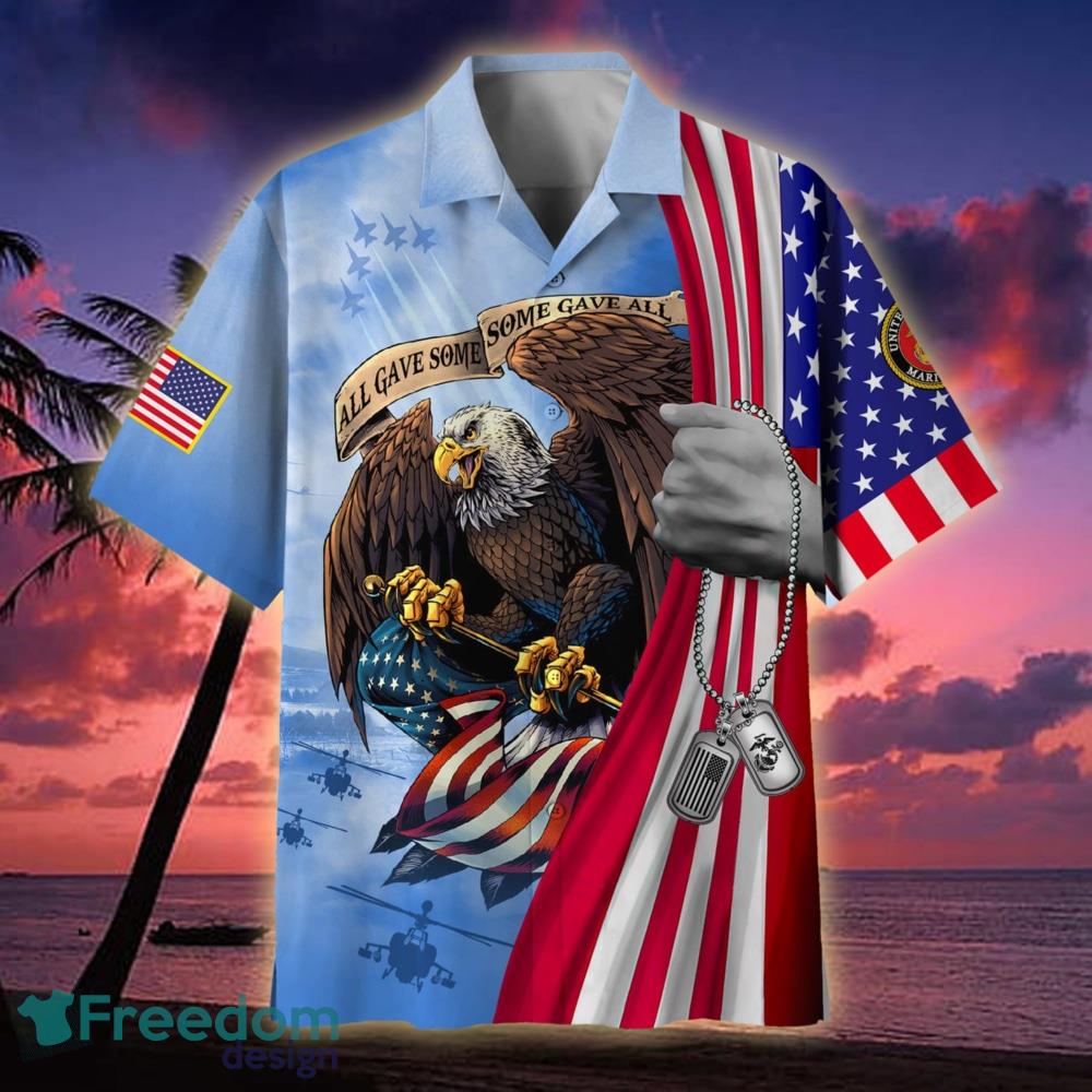 US Army Veteran Eagle Hawaiian Shirt And Short Set Men Women - Freedomdesign