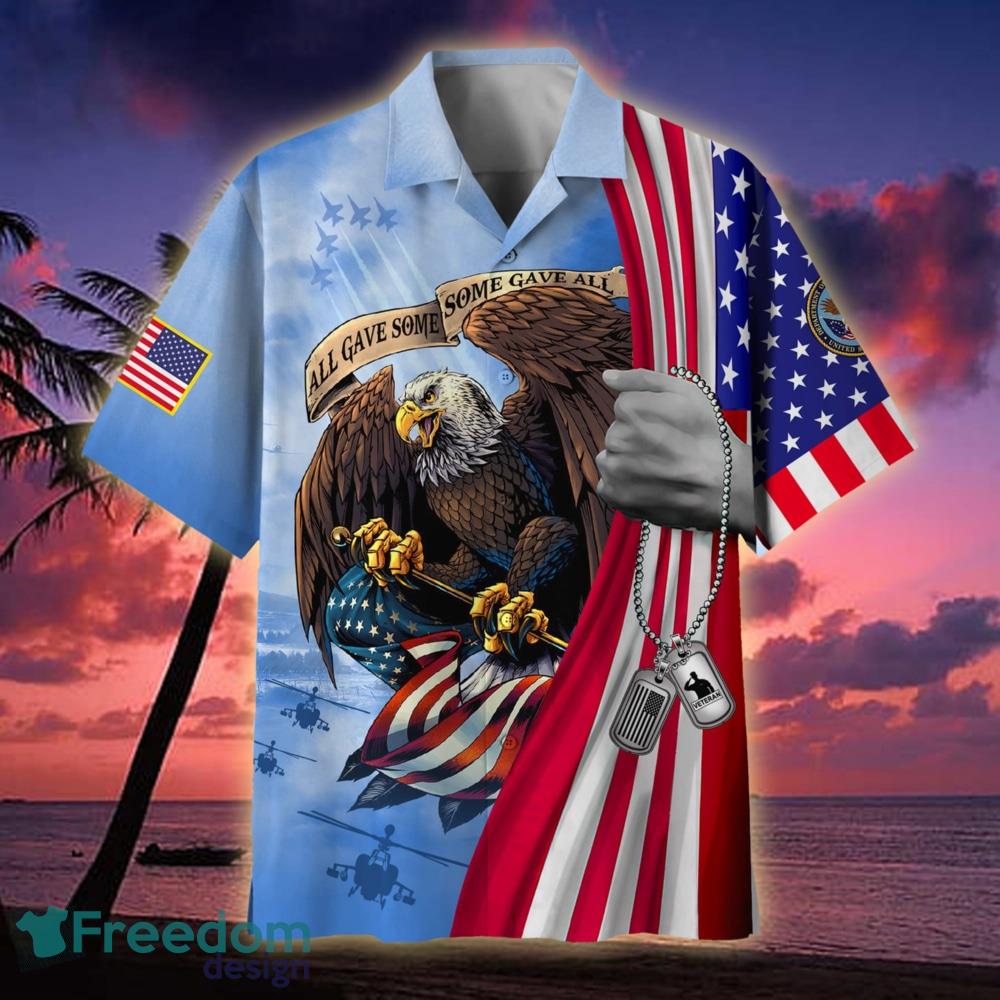 Colored Feather Eagle Multiservice US Navy Hawaiian Shirt For Men Veteran -  Freedomdesign