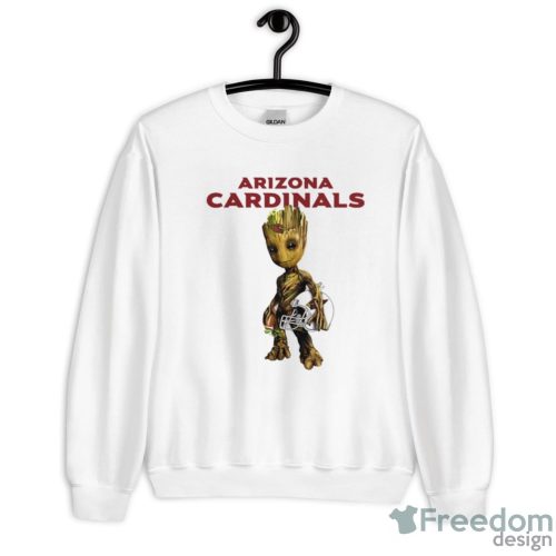 Arizona Cardinals NFL Football Groot Marvel Guardians Of The Galaxy T Shirt - Unisex Crewneck Sweatshirt