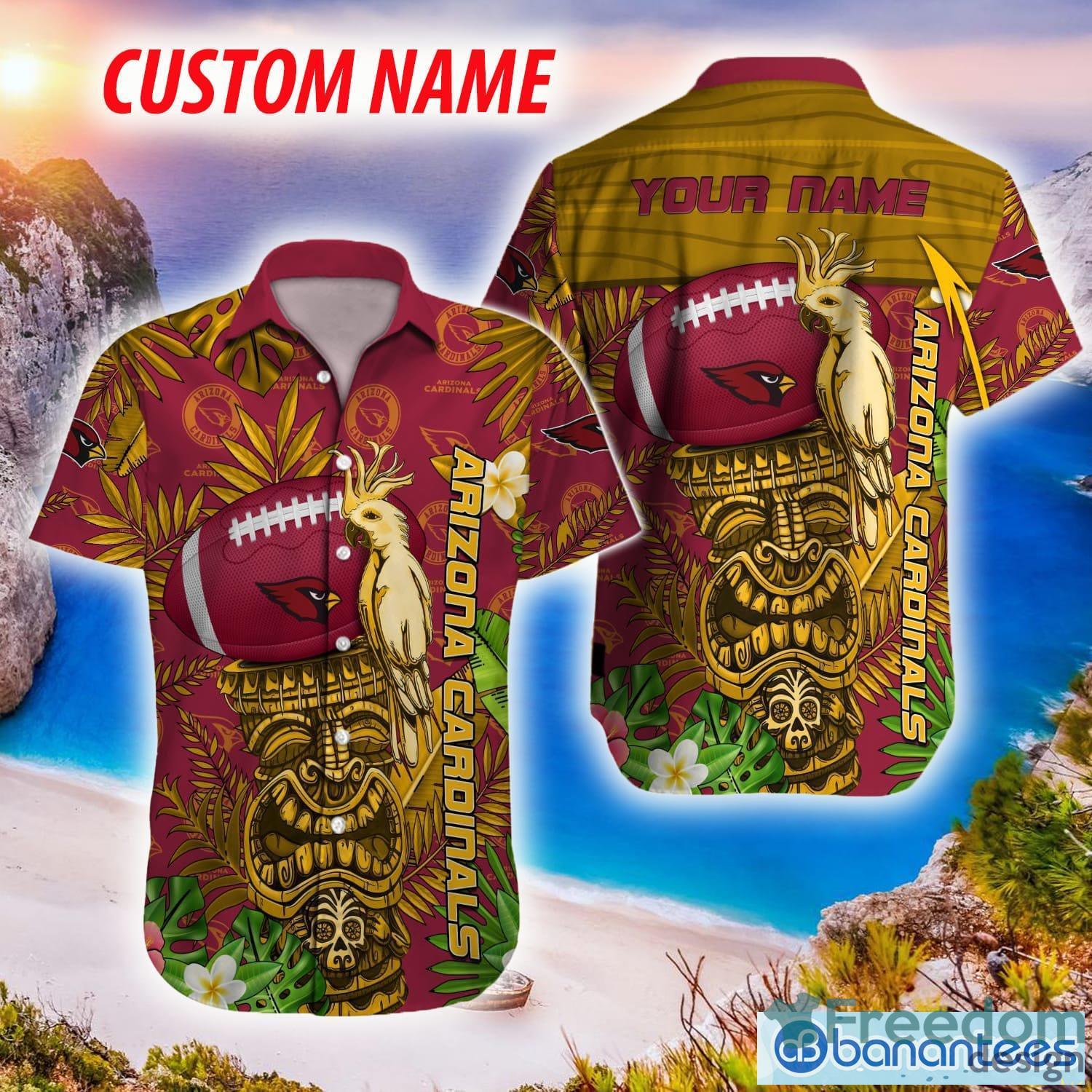 Arizona Cardinals Custom Name NFL Hawaiian Shirt And Shorts Gift