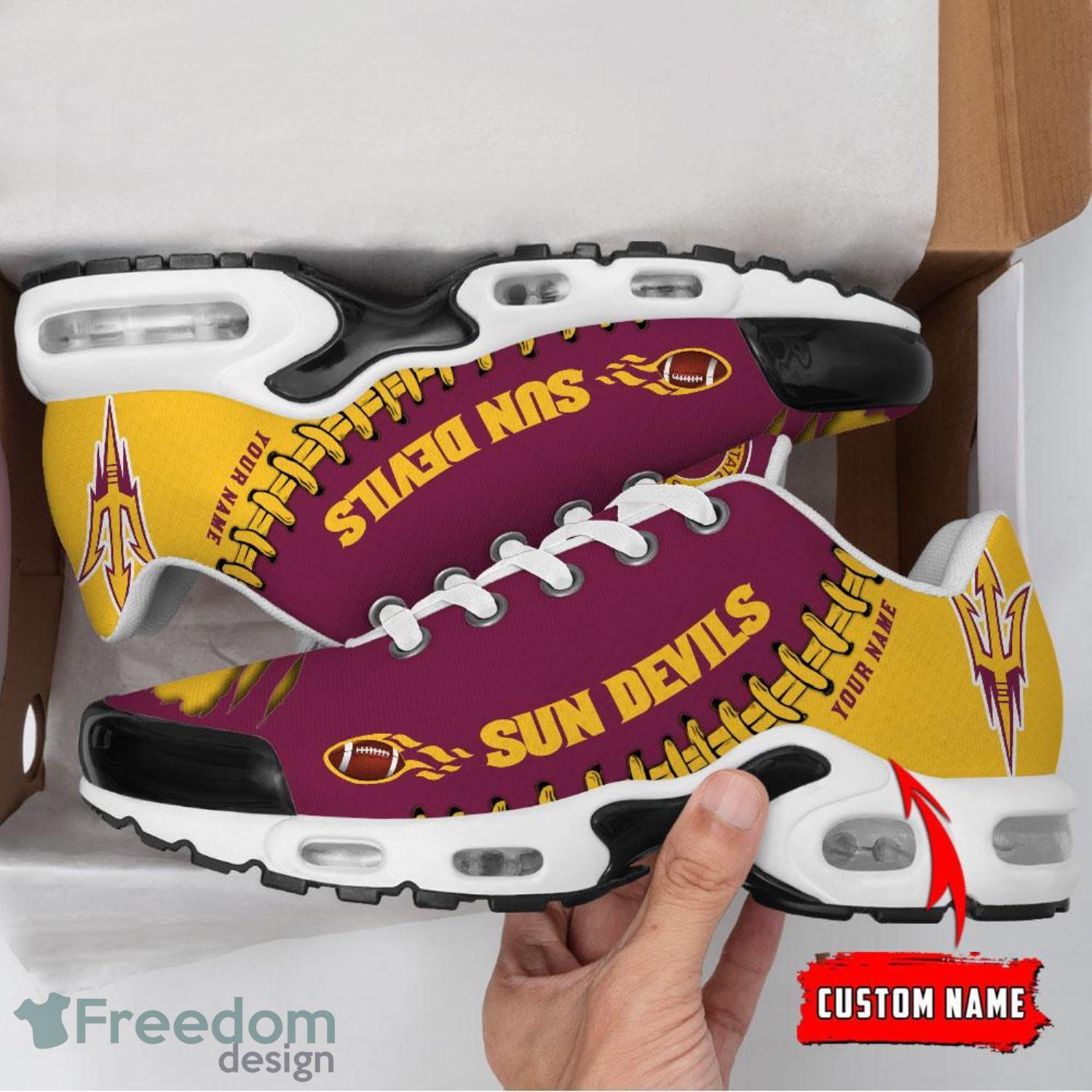 Arizona State Sun Devils Air Cushion Sport Shoes Custom Name Special Gift For Fans image Arizona State Sun Devils Air Cushion Sport Shoes Custom Name Special Gift For Fans Product Photo 2
