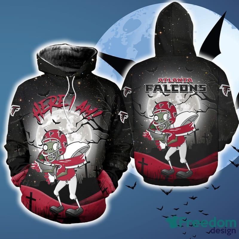 Atlanta Falcons Zoombie Football Gift Fans 3D AOP Hoodie Zip