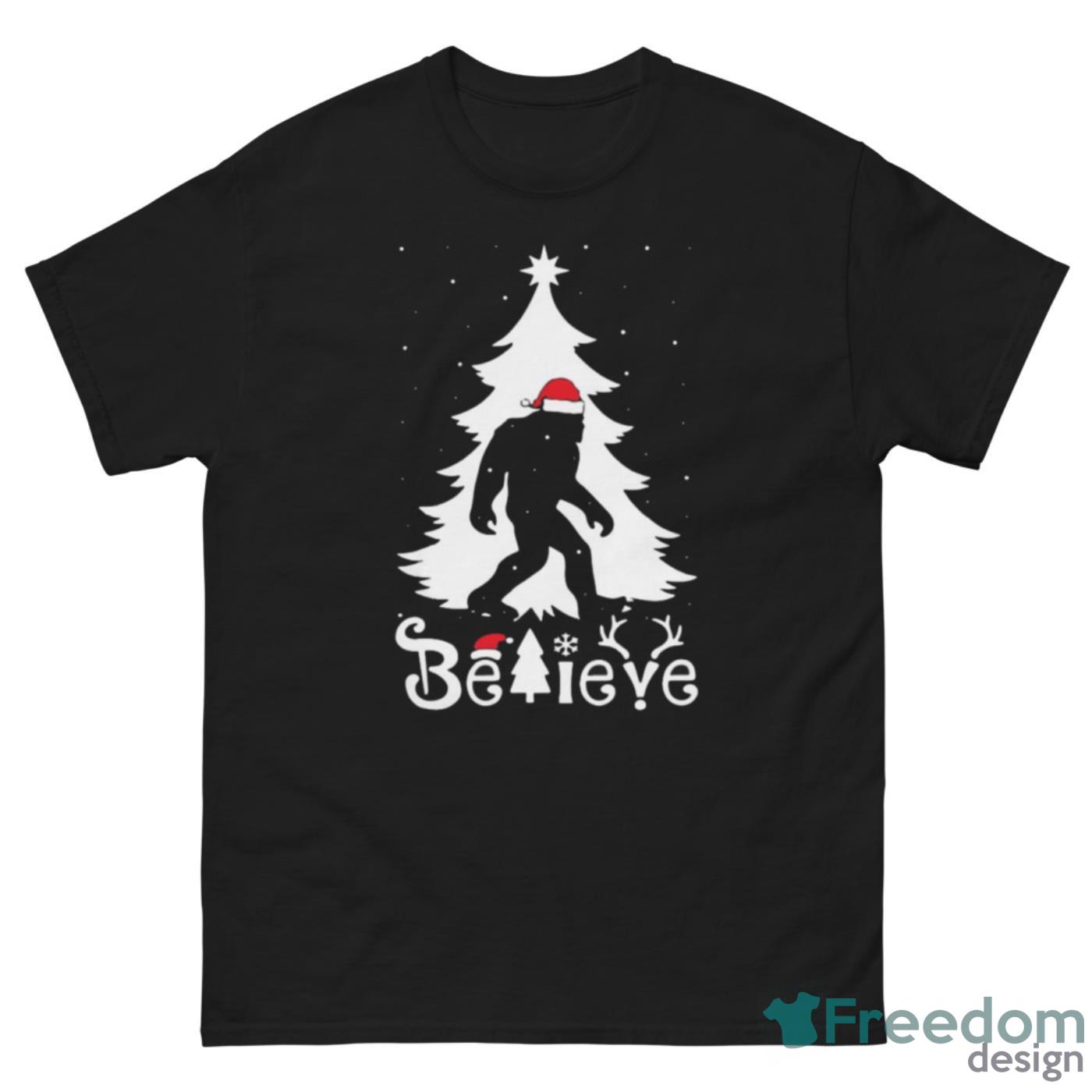 Awesome Santa Bigfoot Believe Ugly Christmas Shirt - G500 Men’s Classic Tee