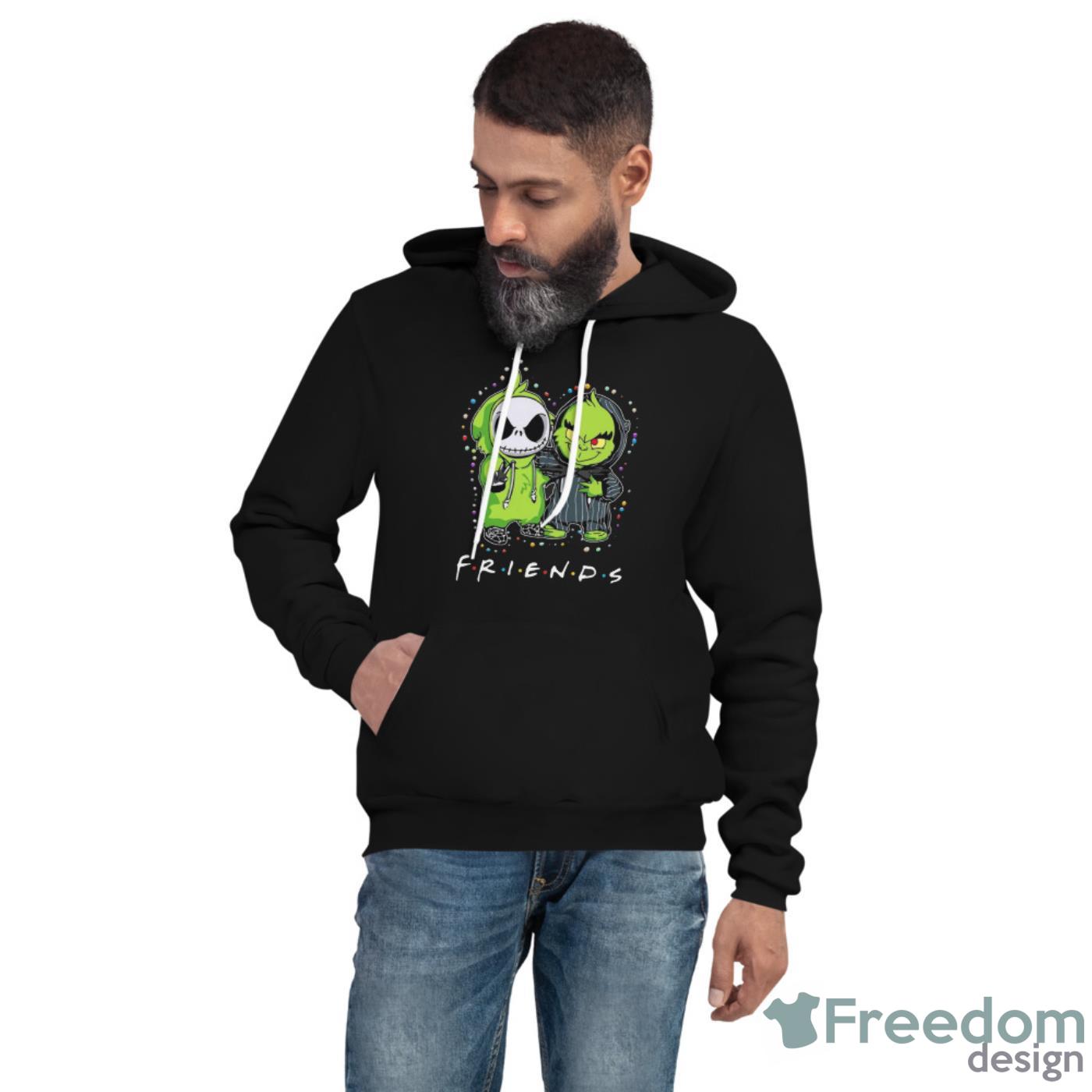 Baby Jack Skeleton And Baby Green Friends Light Christmas Shirt - Unisex Fleece Pullover Hoodie