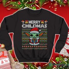 Baby Yoda Childmas Fire Christmas Sweatshirt