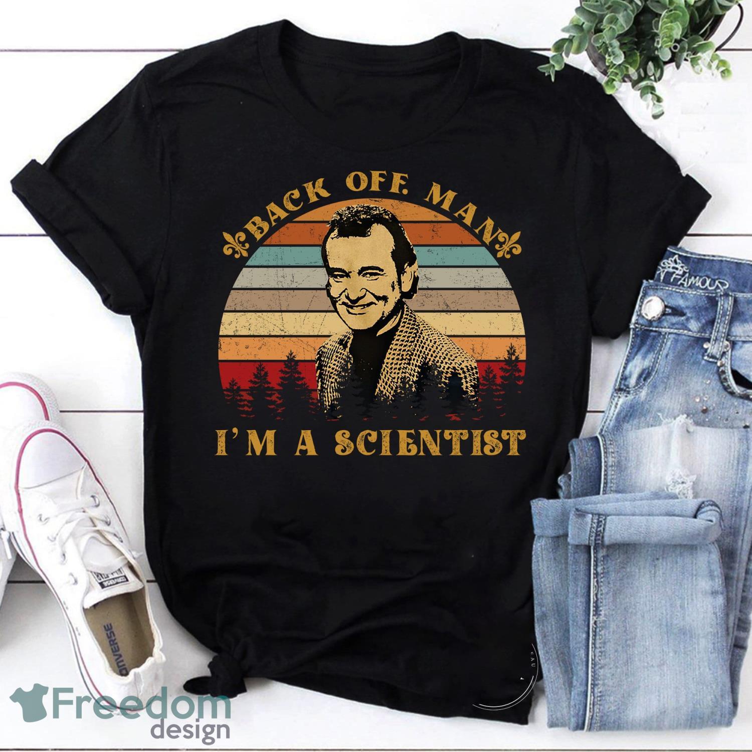 Back Off Man I’m A Scientist Ghostbusters Dr. Peter Venkman Vintage T-Shirt Product Photo 1