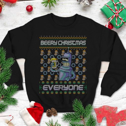 Beery Christmas Everyone Christmas Sweatshirt Product Photo 1