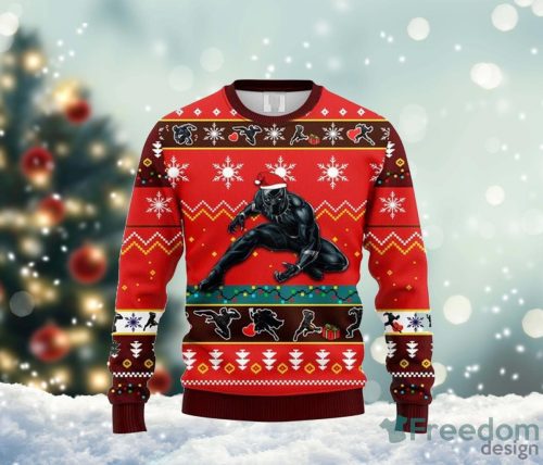 Black Panther Ugly Sweater Christmas Ugly Sweater For Holiday Xmas Family Gift Product Photo 1