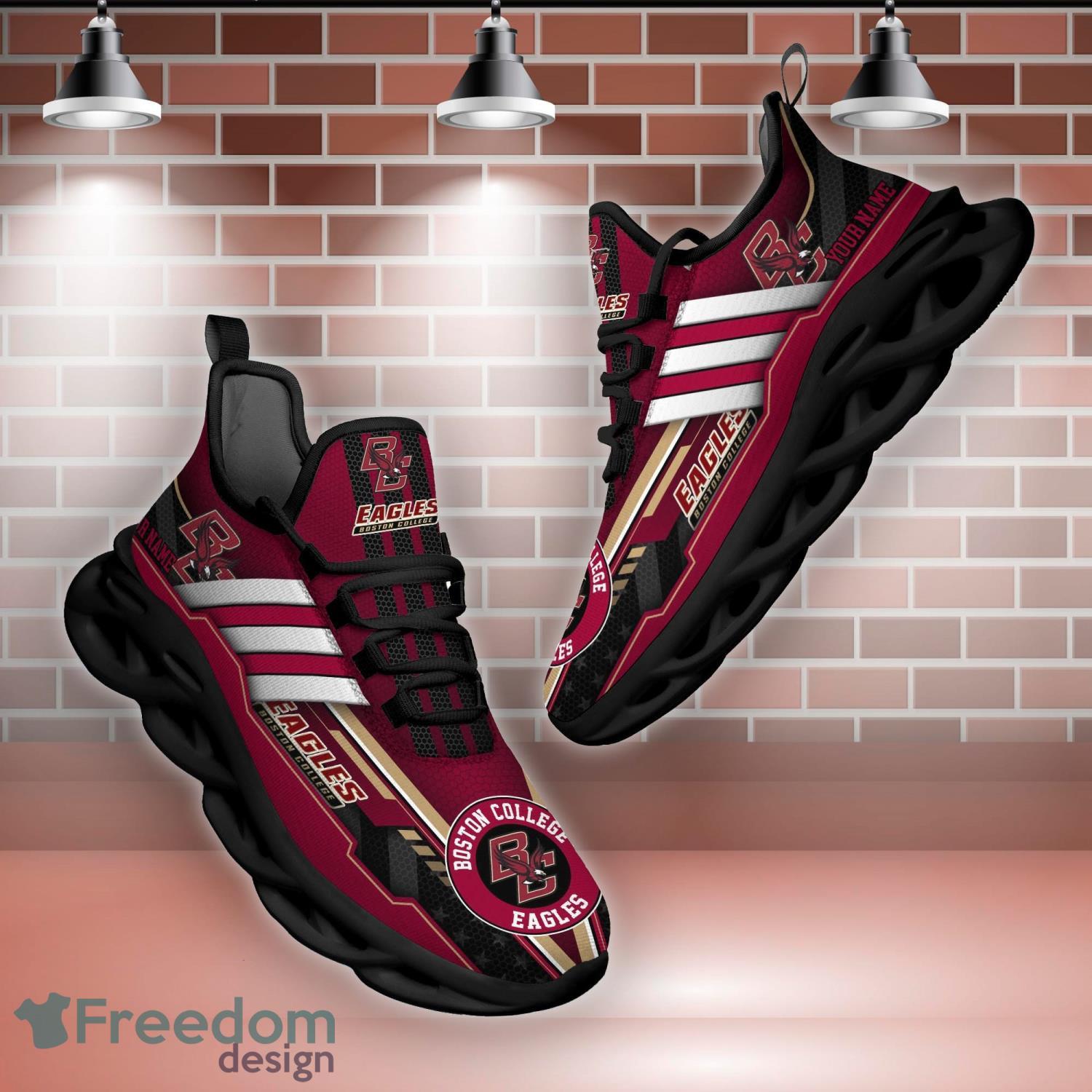 boston college eagles max soul sneakers custom name trending sport running shoes