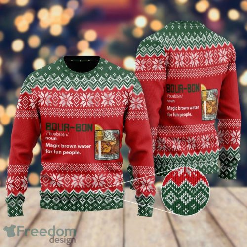 Bourbon Noun Ugly Christmas Sweater Christmas Gift Product Photo 1