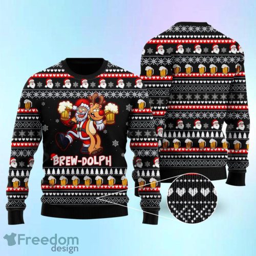 Brewdolph Reindeer Christmas Ugly Christmas Sweater Christmas Gift Product Photo 1