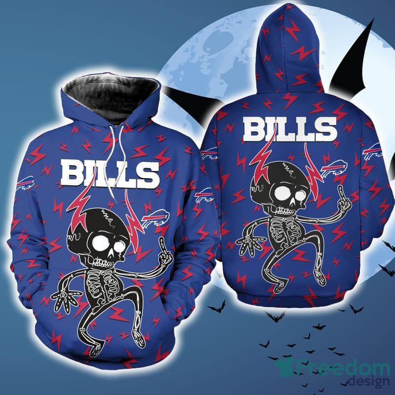 Buffalo Bills 3D Hoodie skull for Halloween graphic Gift For Mens