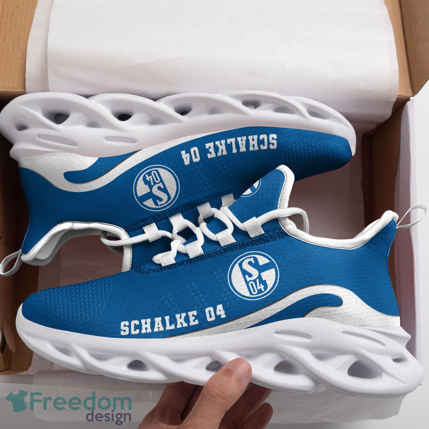 Bundesliga FC Schalke  Max Soul Shoes Clunky Sneakers Sport Gift For Men Women Product Photo 1