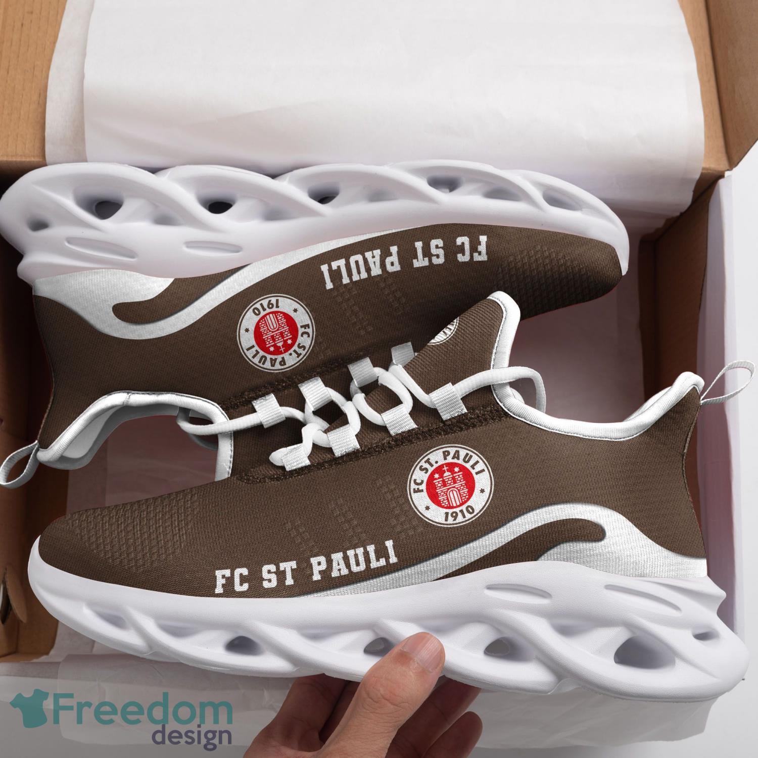 Bundesliga FC St Pauli Max Soul Shoes Clunky Sneakers Sport Gift For Men Women Product Photo 1