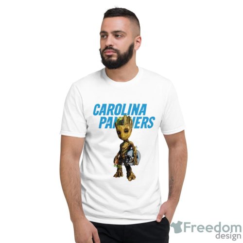 Carolina Panthers NFL Football Groot Marvel Guardians Of The Galaxy T Shirt - Short Sleeve T-Shirt