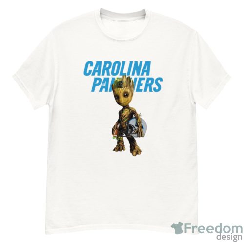 Carolina Panthers NFL Football Groot Marvel Guardians Of The Galaxy T Shirt - G500 Men’s Classic T-Shirt