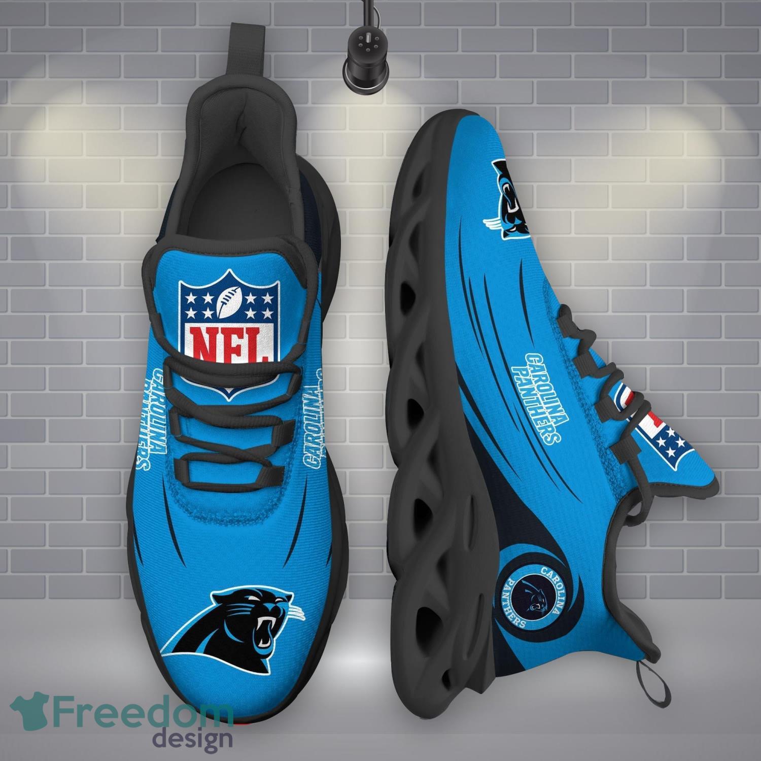 Carolina Panthers NFL Fire Ball Full Print Max Soul Shoes Gift For