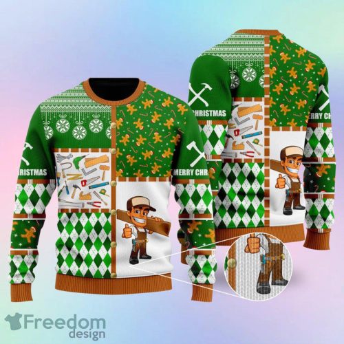 Carpenter Green Ugly Christmas Sweater Christmas Gift Product Photo 1