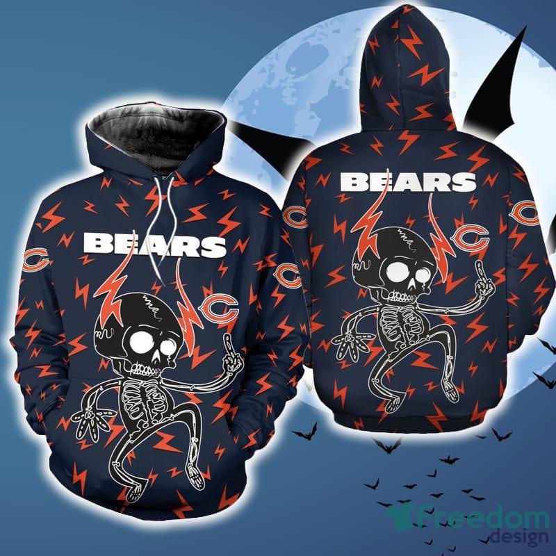 Chicago Cubs Hoodie 3D Death Skeleton AOP Cubs Gift - Personalized