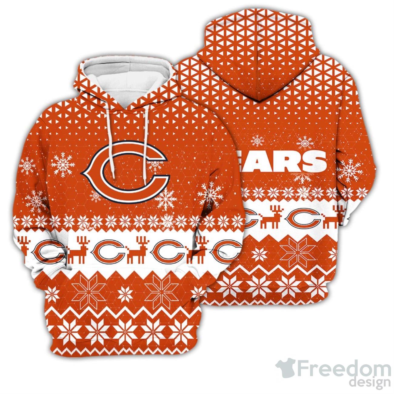 Chicago Bears NFL Football Skull Hoodies Full Over Print - Freedomdesign