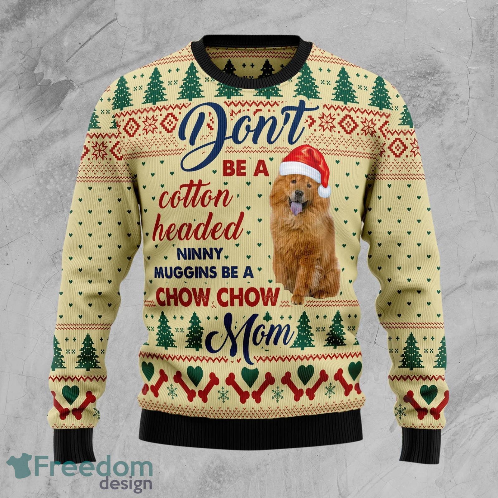 Chow Chow Mom Ugly Christmas Sweater AOP All Over Printed Sweater Product Photo 2