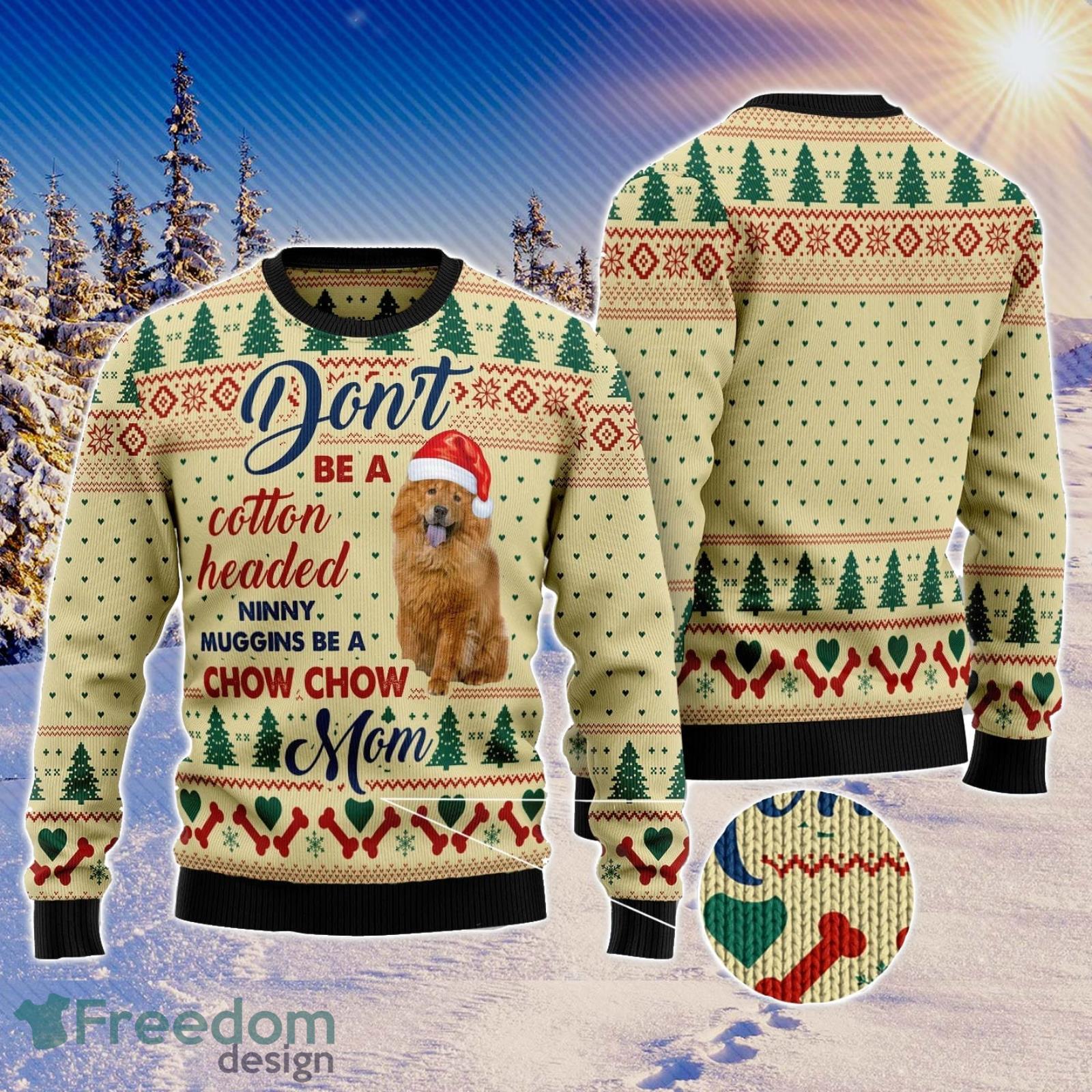 Chow Chow Mom Ugly Christmas Sweater AOP All Over Printed Sweater Product Photo 1