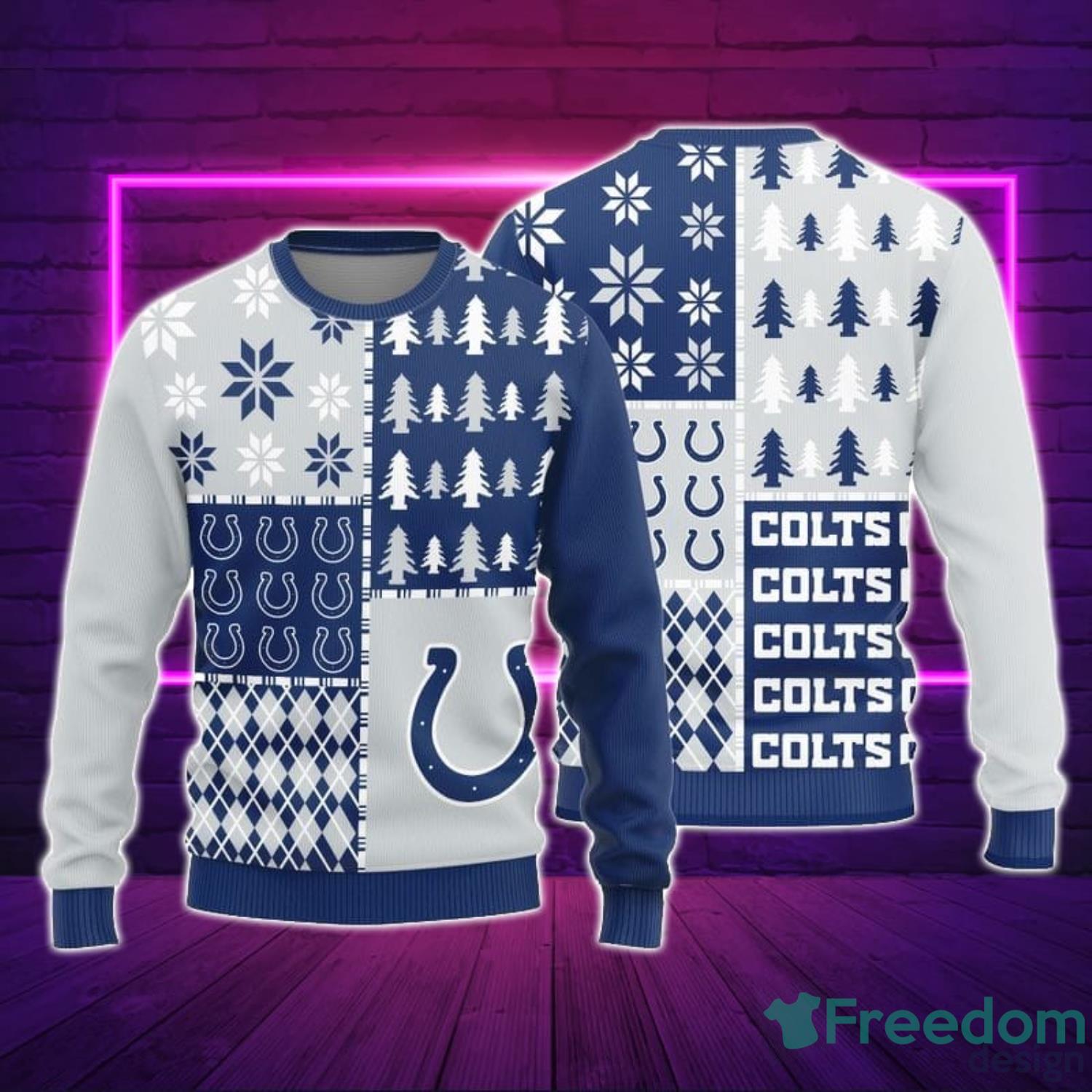 NFL Fans Indianapolis Colts Grateful Dead Logo Ugly Christmas Sweater For  Men And Women - Freedomdesign