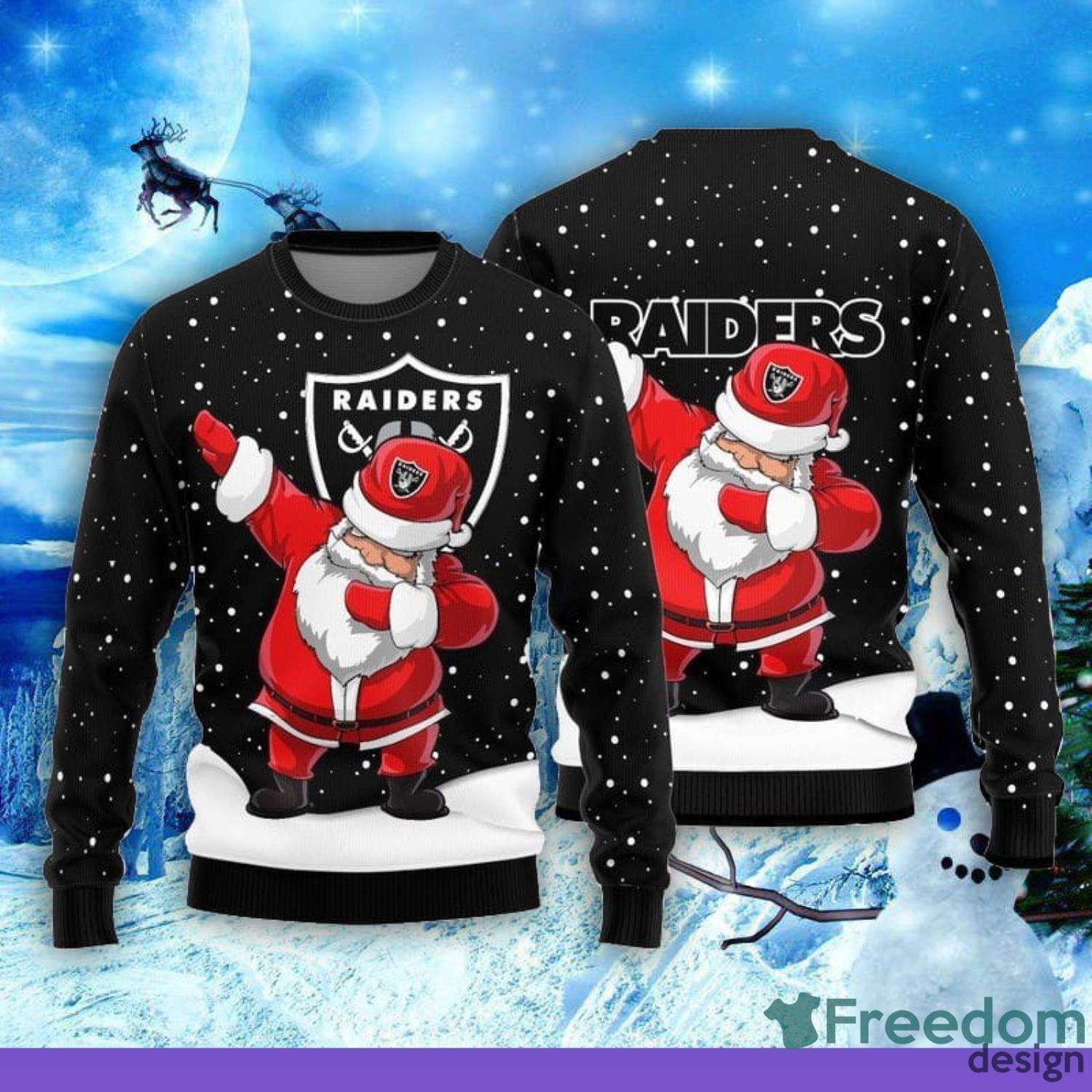 Las Vegas Raiders Christmas Pattern Ugly Christmas Sweater For Men And  Women - Freedomdesign