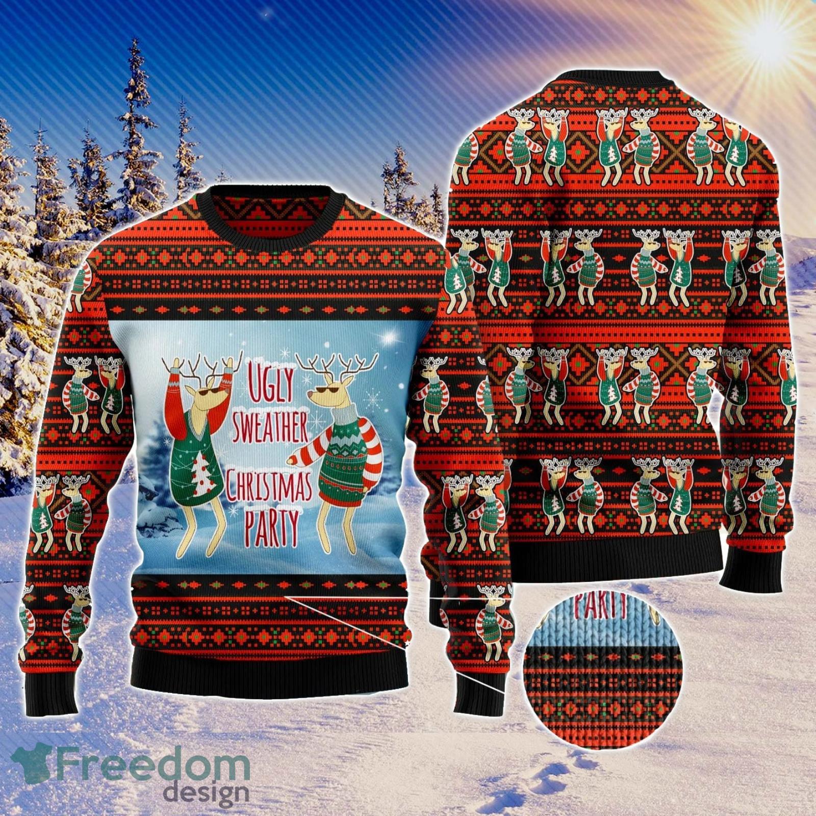 Christmas Party Ugly Christmas Sweater AOP All Over Printed Sweater Product Photo 1