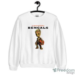 Cincinnati Bengals NFL Football Groot Marvel Guardians Of The Galaxy T Shirt - Unisex Crewneck Sweatshirt