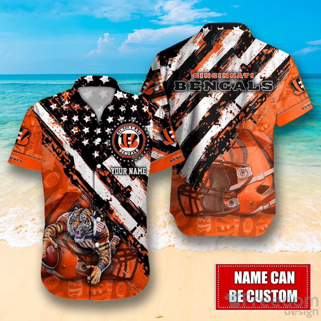 Personalized Cincinnati Bengals Hawaiian Shirt NFL Football Button