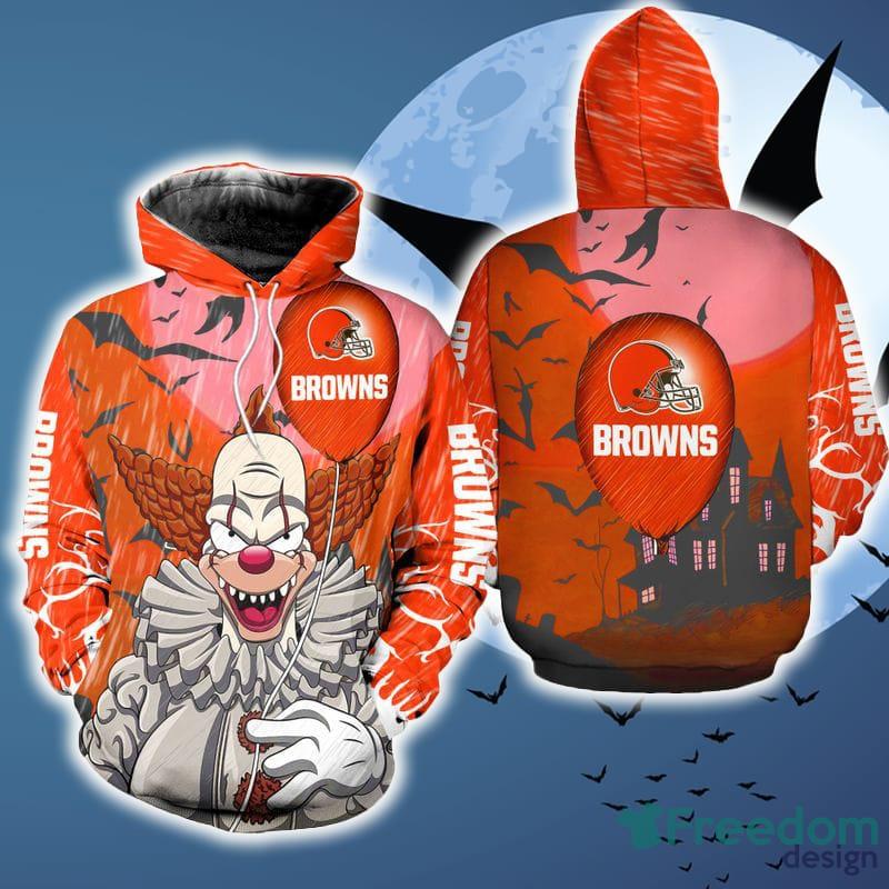 Cleveland Browns Hoodie Mens 3D Irresistible Skull Browns Gift