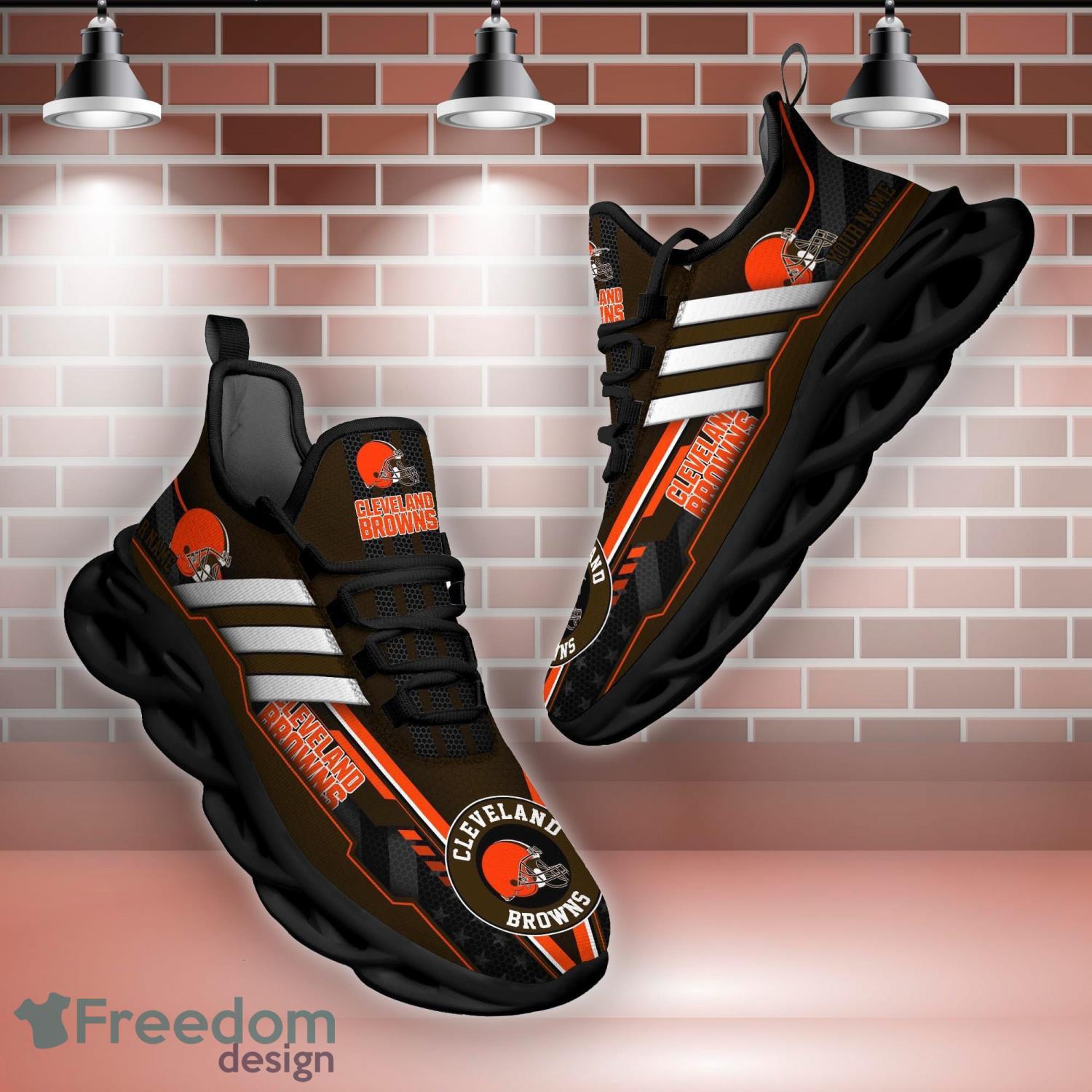 Cleveland Browns NFL Striped Style Special Max Soul Shoes Running Sneakers  For Men And Women - YesItCustom