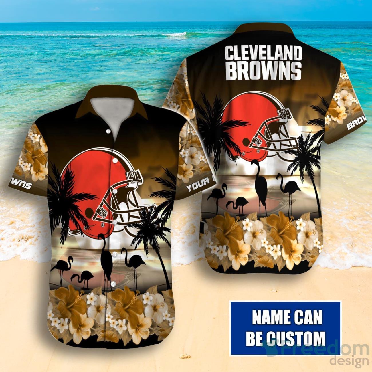 Personalized Cleveland Browns Hawaiian Shirt NFL Football Hawaiian Shirt  For Men And Women - T-shirts Low Price