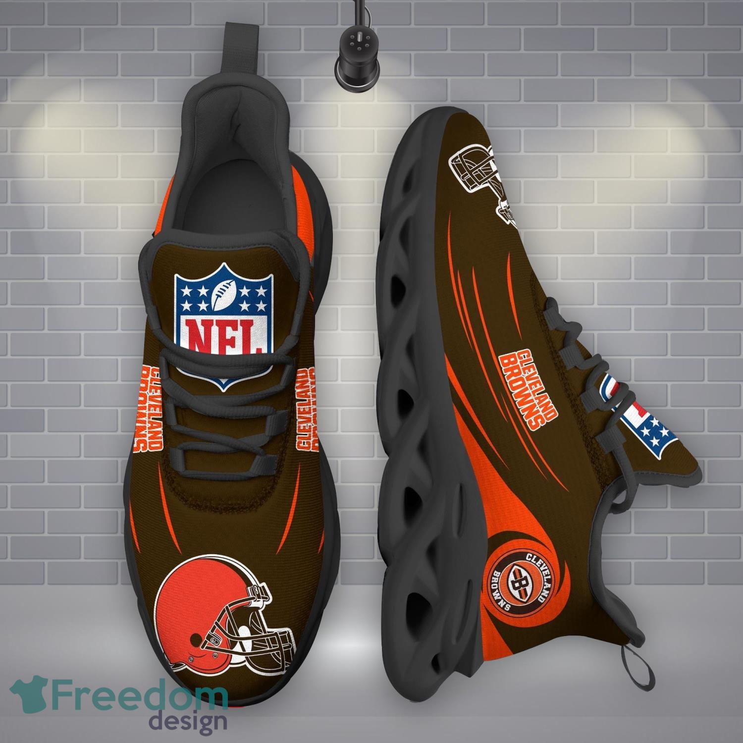 Cleveland Browns Nfl Max Soul Sneakers Sport Shoes - Freedomdesign