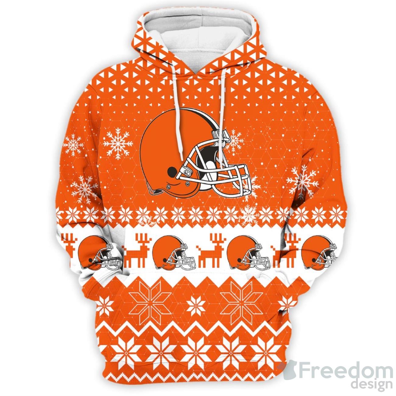 Cleveland Browns Sports 3D Pullover Hoodie