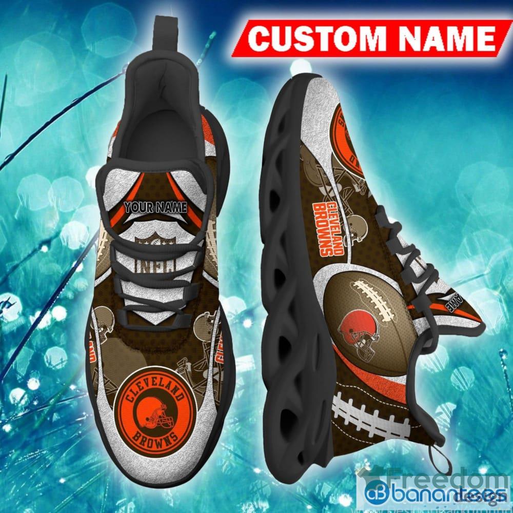 NFL Cleveland Browns Brown Orange Max Soul Sneakers Sport Shoes - T-shirts  Low Price