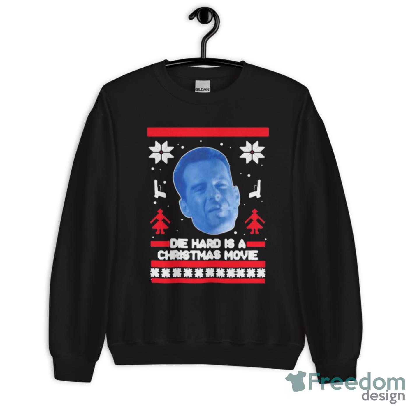 Cool Bruce Willis Die Hard Is A Christmas Movie Ugly Christmas Shirt - Unisex Heavy Blend Crewneck Sweatshirt Cool Bruce Willis Die Hard Is A Christmas Movie Ugly Christmas Shirt - Unisex Heavy Blend Crewneck Sweatshirt