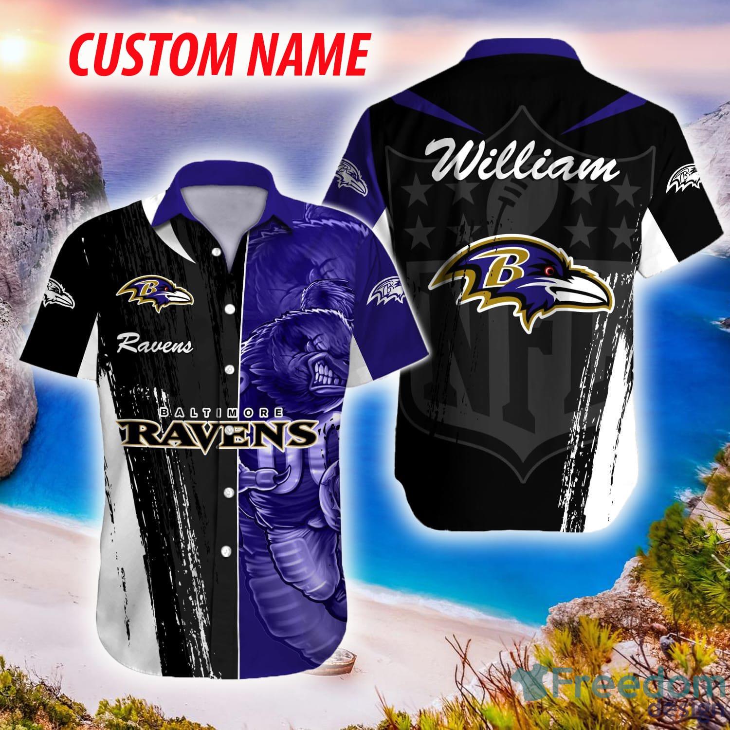 Baltimore Ravens NFL Football Custom Name Hawaiian Shirt Unique