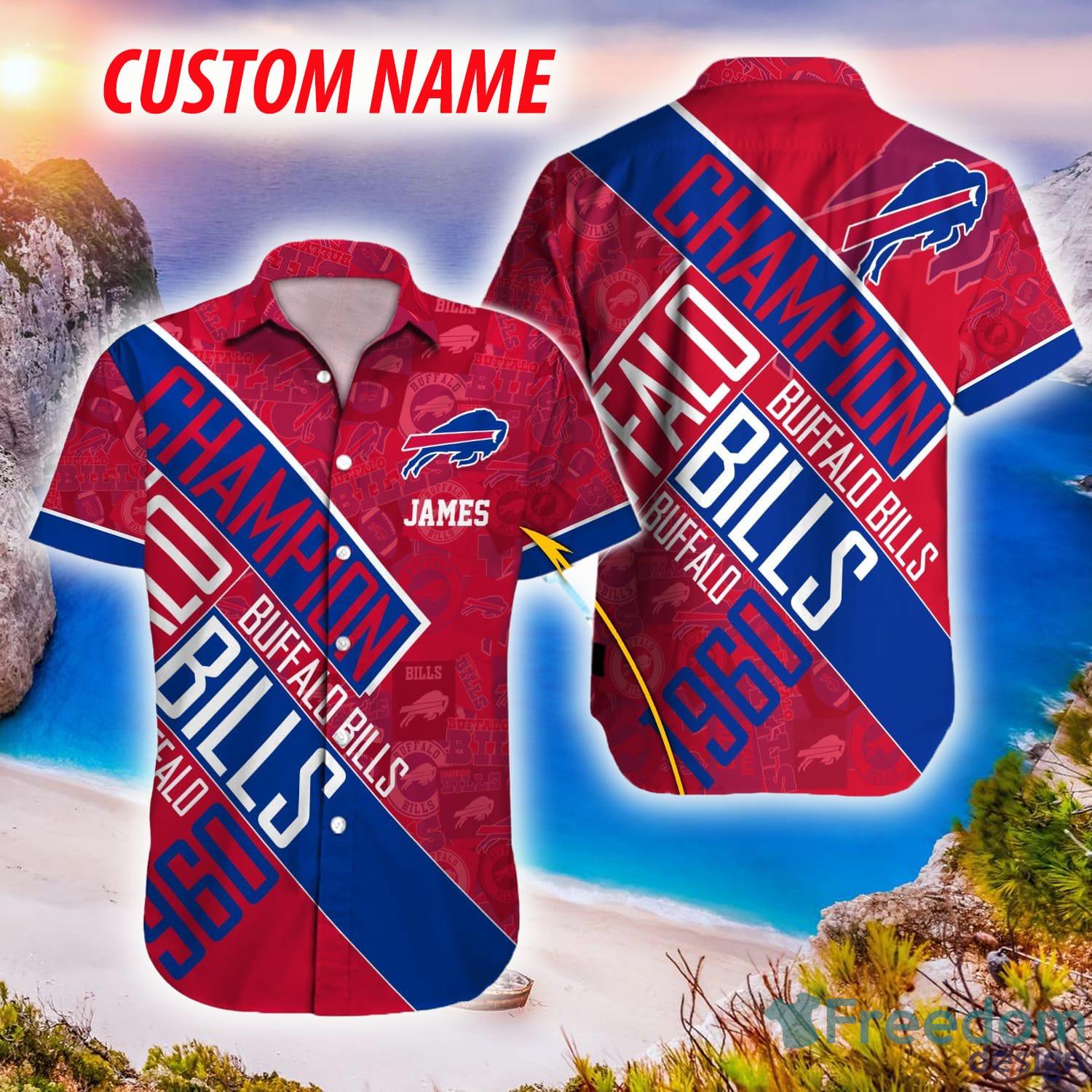 Buffalo Bills NFL Hawaiian shirt Custom Name Summer Gift - Freedomdesign