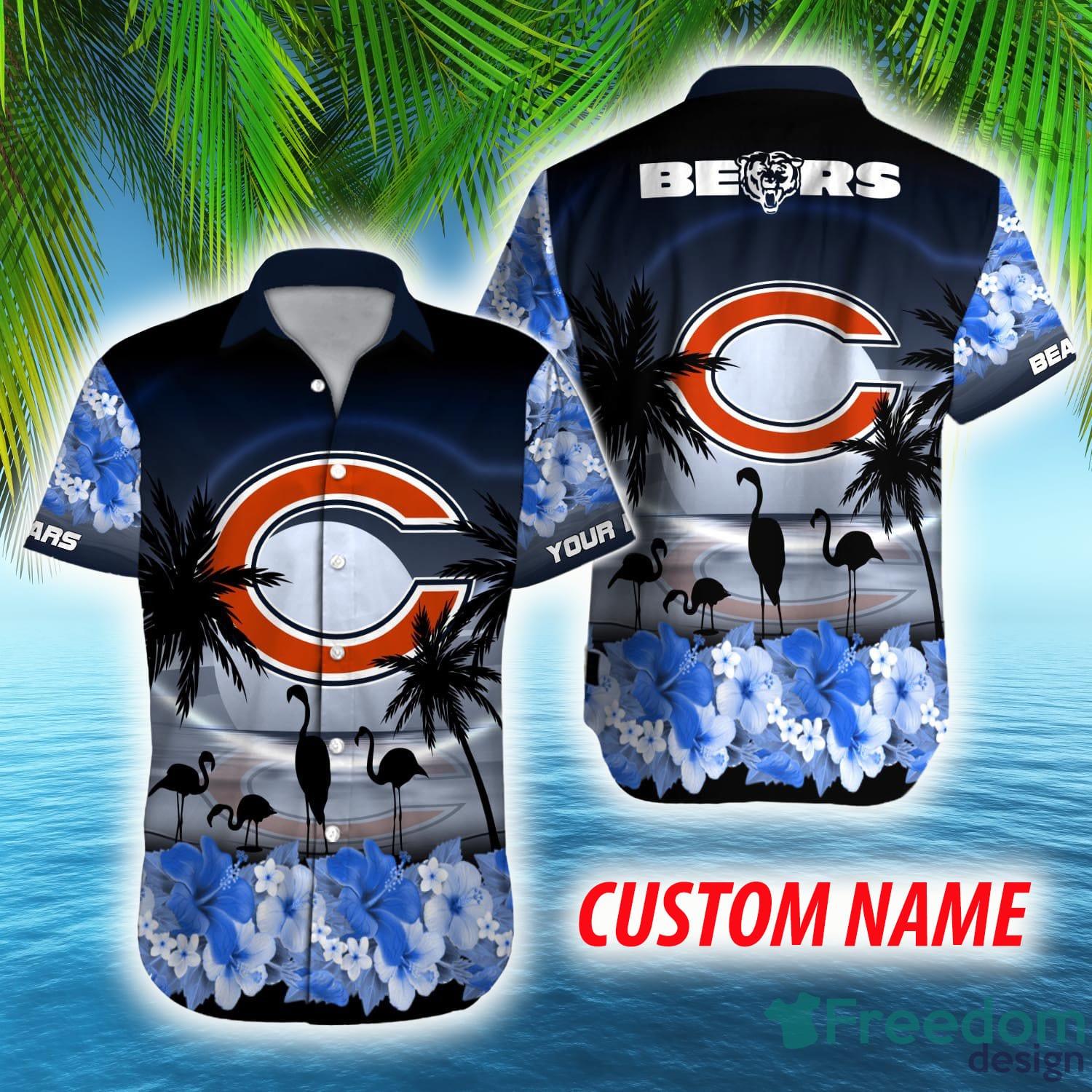 Chicago Bears Hawaiian Shirt Tropical Floral Hawaiian Shirt - A Trendy  Luxury Gift Collection