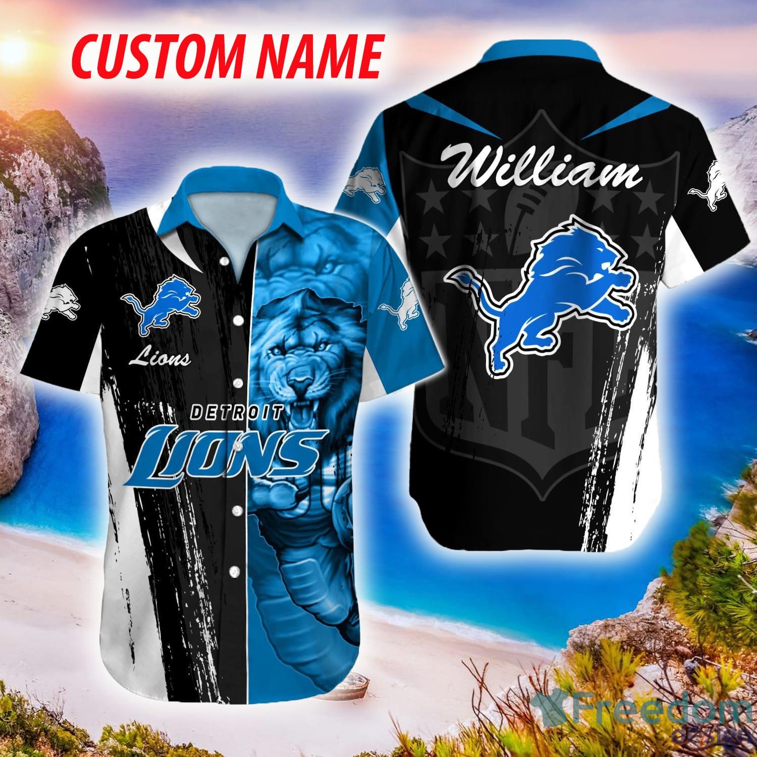 Detroit Lions NFL Custom Name Hawaiian Shirt For Men Women Gift For Real  Fans - Freedomdesign