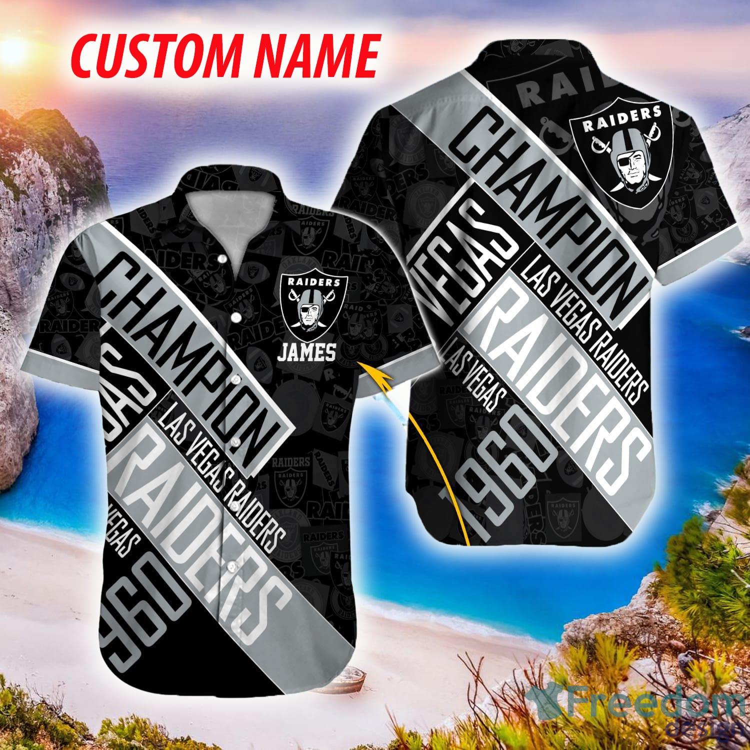 Custom Name Las Vegas Raiders NFL Champion Gift Fans Hawaiian