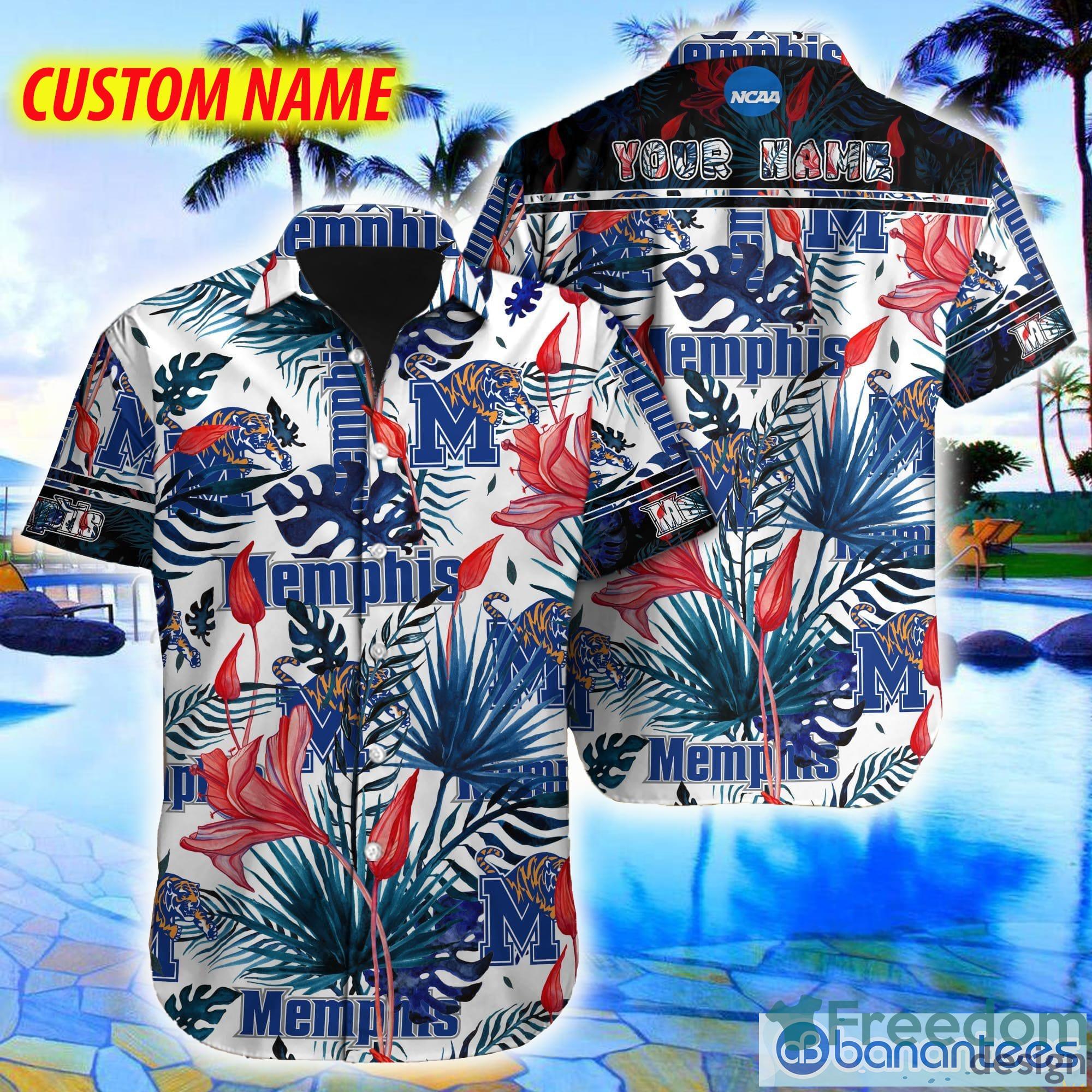 Custom Name Memphis Tigers NCAA Logo Dolphin Beach Funny Hawaiian Shirt -  Freedomdesign