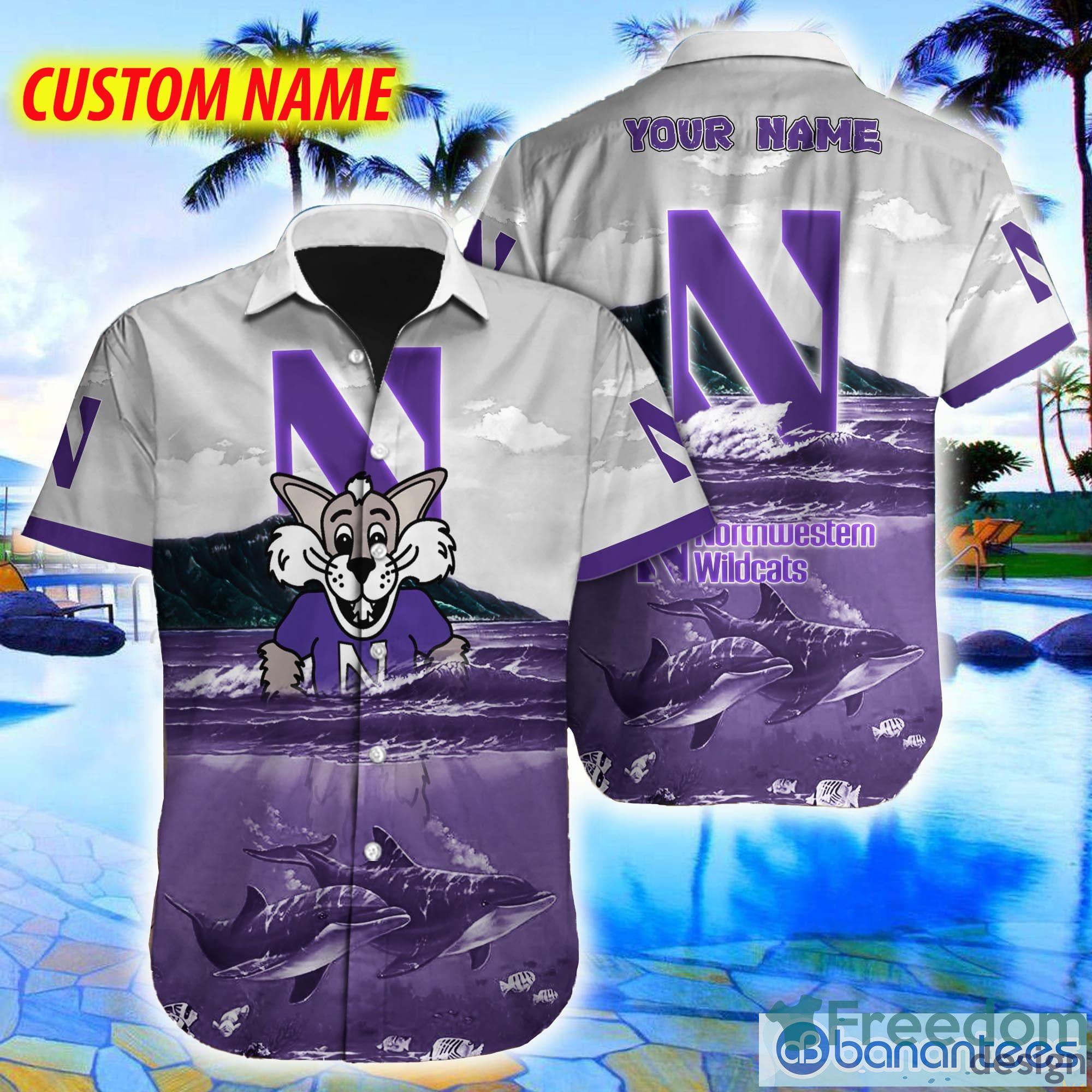 Northwestern Wildcats NCAA Hawaiian Shirt Seaside Aloha Shirt - Trendy Aloha