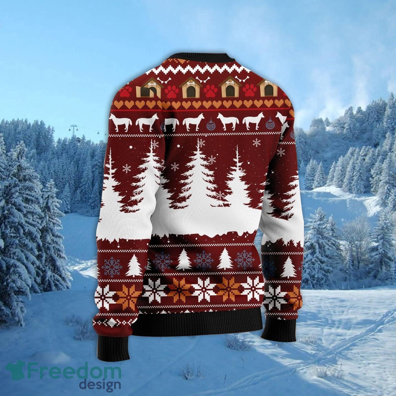 Cute Alaskan Ugly Christmas Sweater AOP All Over Printed Sweater Product Photo 1