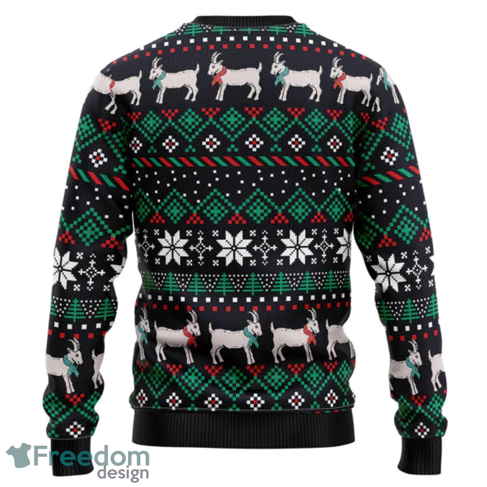 Cute Goat AOP All Over Printed Sweater Ugly Christmas Sweater Product Photo 1