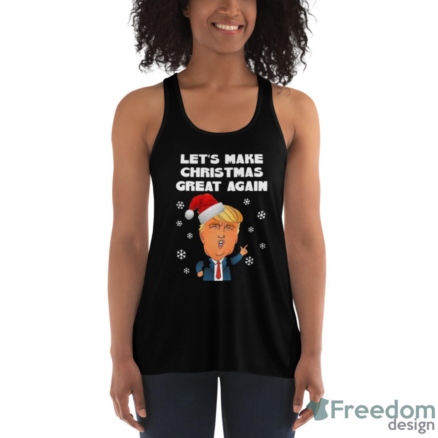 Cute Santa Donald Trump Let’s Make Christmas Great Again Shirt image Cute Santa Donald Trump Let’s Make Christmas Great Again Shirt