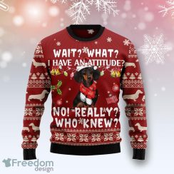 Dachshund I Have An Attitude Really Ugly Christmas Sweater Christmas Gift